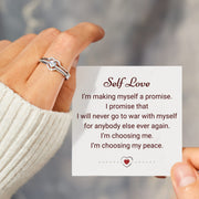 I Choose Me Layered Heart Ring