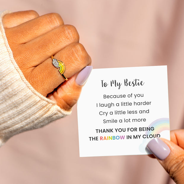 Thank U For Being The Rainbow In My Cloud Rainbow Cloud Ring