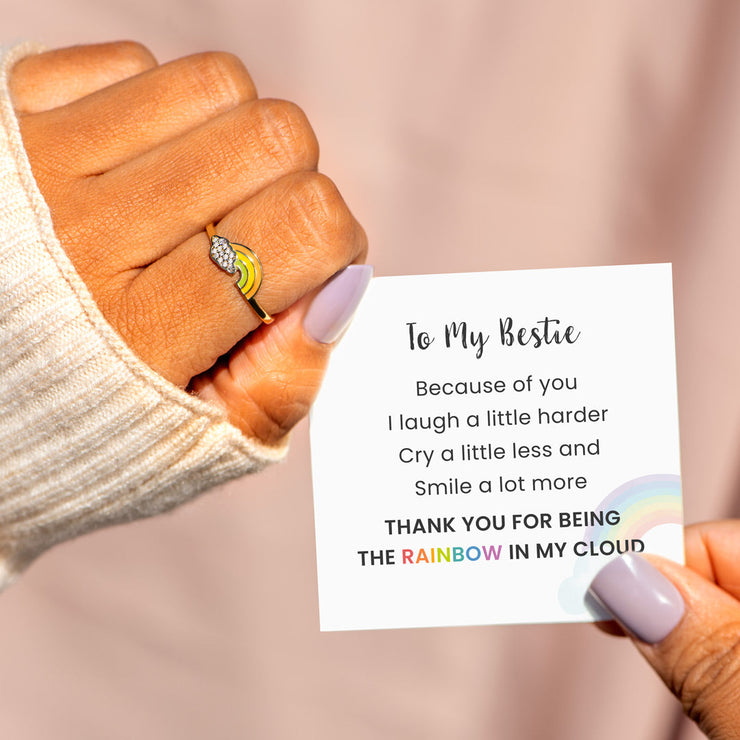 Thank U For Being The Rainbow In My Cloud Rainbow Cloud Ring