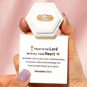 eternity cross band ring