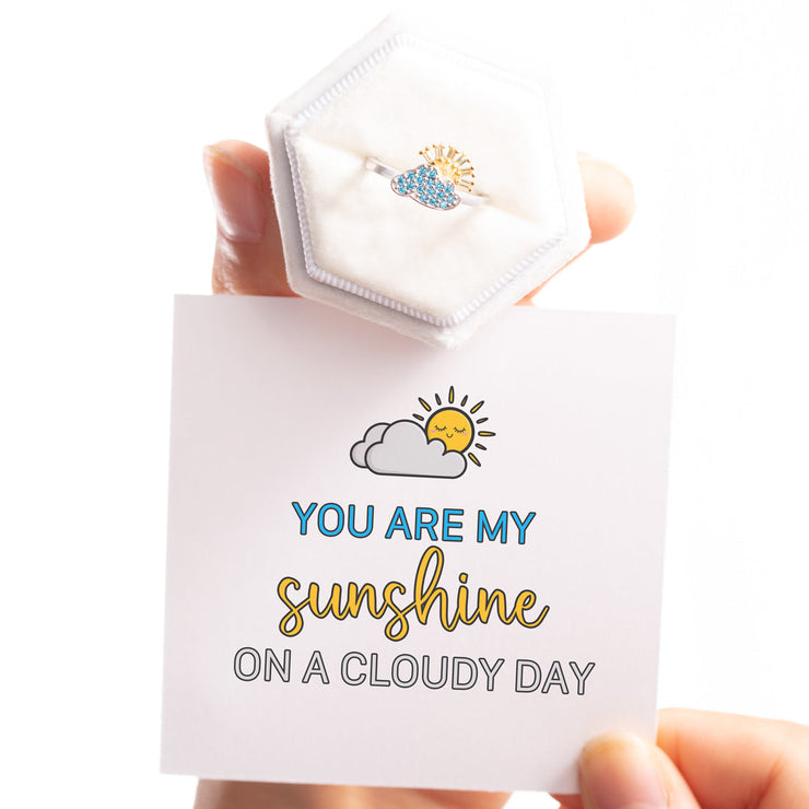 Sunny Cloud Ring - My Sunshine On A Cloudy Day 
