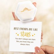 best friends are like stars ring