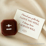 Couple Ring Set-I love You Infinity Knot 