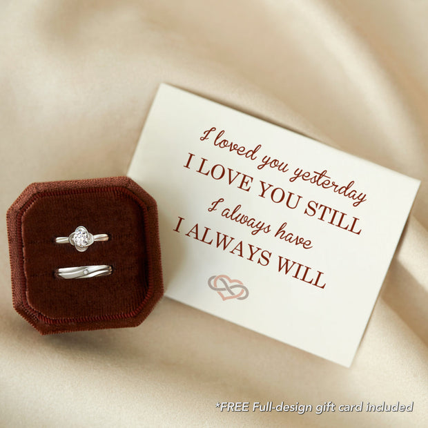 Couple Ring Set-I love You Infinity Knot 
