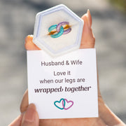 Husband & Wife Birthstones Chunky Link Ring