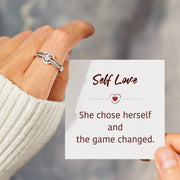 I Choose Me Layered Heart Ring