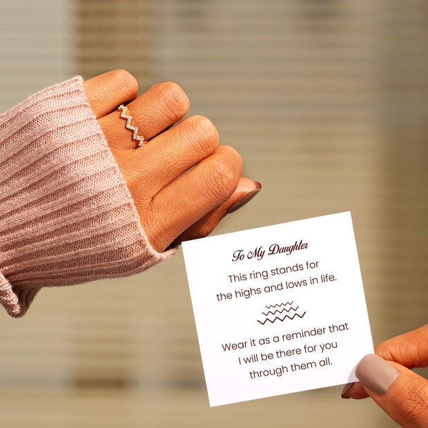 Highs And Lows Wave Ring Gold / Silver - To My Daughter