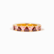 Triangle Birthstone Ring Band