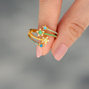 1-6 Birthstone Star Ring