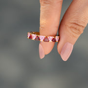 Triangle Birthstone Ring Band