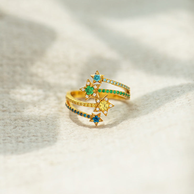 1-6 Birthstone Star Ring