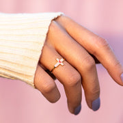 For God Has Not Given Us A Spirit Of Fear Enamel Cross Heart Ring