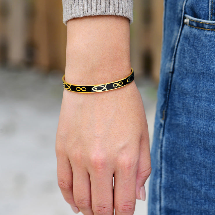 Ichthus Jesus Fish Bangle