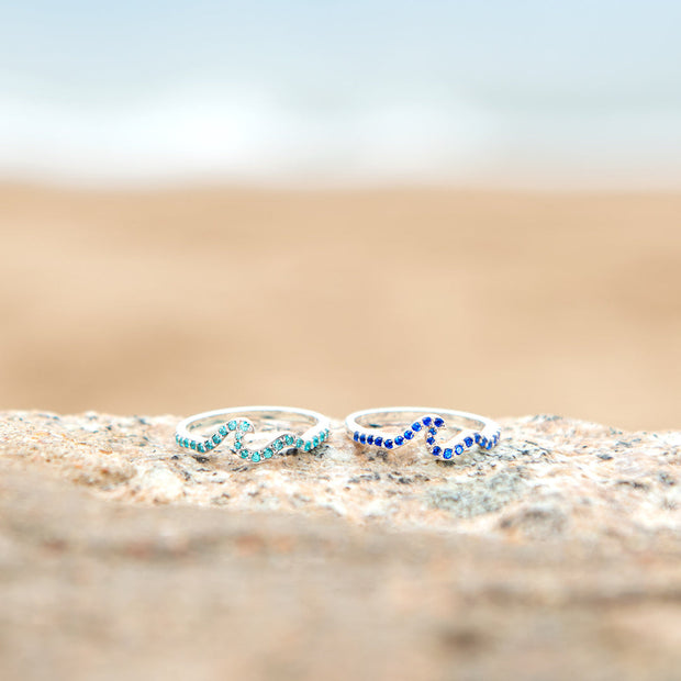 Pavé Wave Ring-Daughter The Entire Ocean Is Yours 
