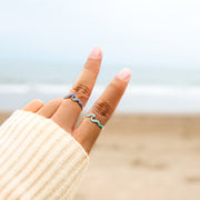 Pavé Wave Ring-Daughter The Entire Ocean Is Yours 