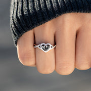 You Won Engraved Motivational Dual Teardrop Heart Ring