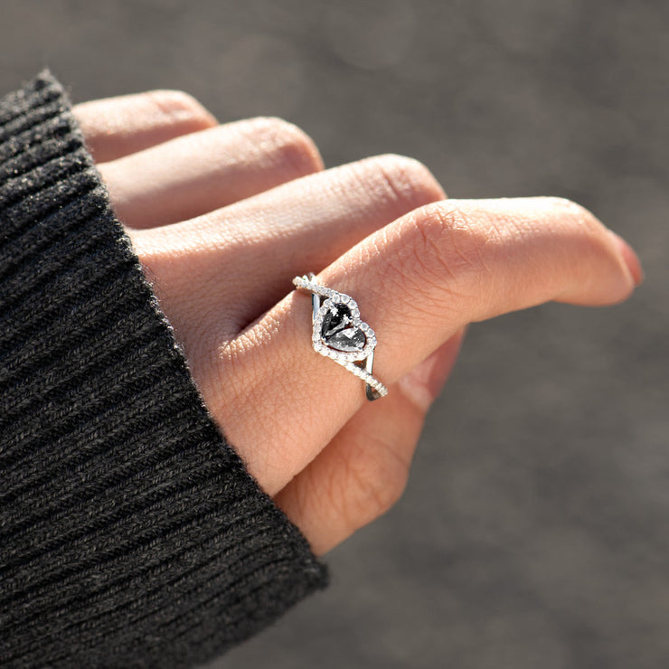 Take That Win Dual Teardrop Birthstone Heart Ring