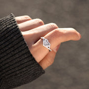 It's Okay Dual Teardrop Heart Ring