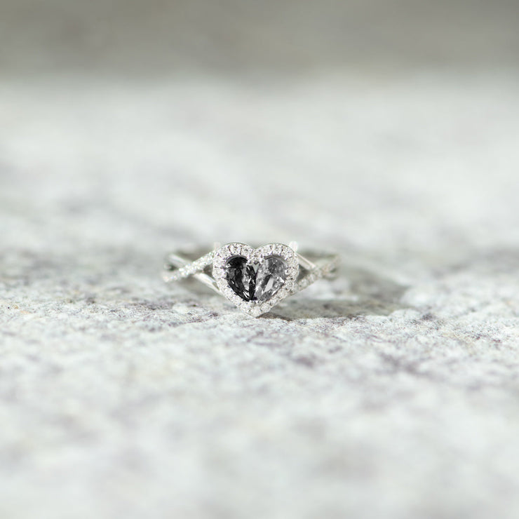 Take That Win Dual Teardrop Birthstone Heart Ring