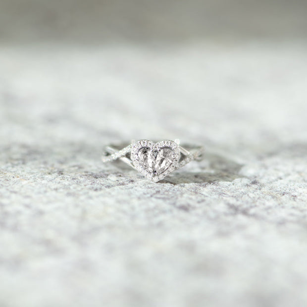 It's Okay Dual Teardrop Heart Ring