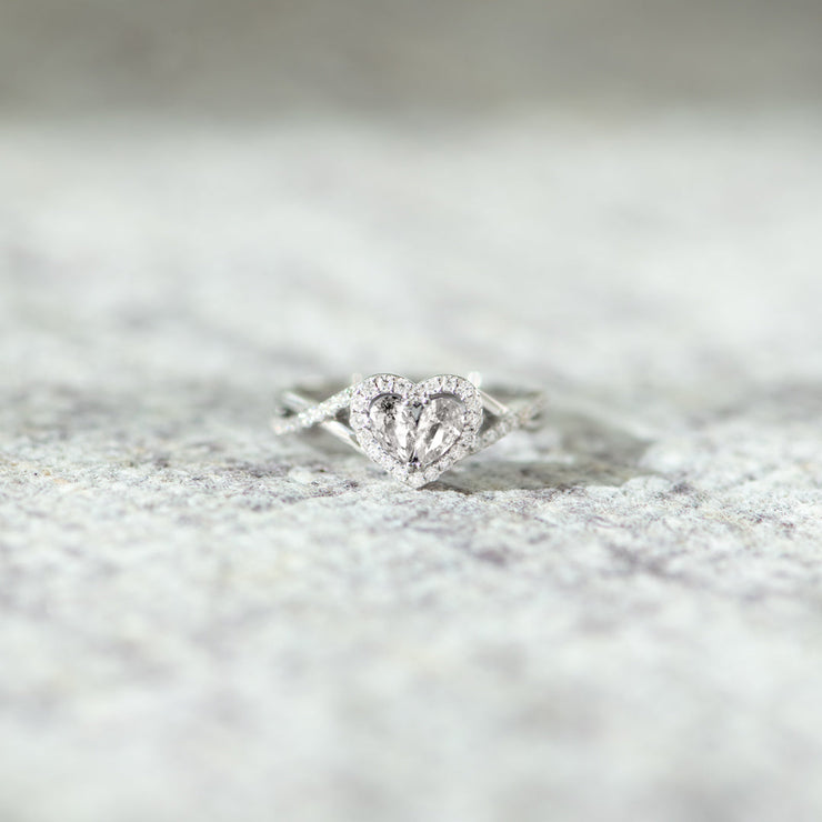 It's Okay Dual Teardrop Heart Ring