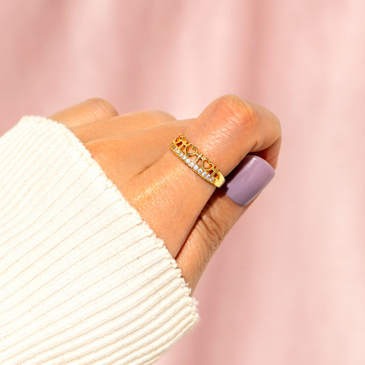 eternity cross band ring