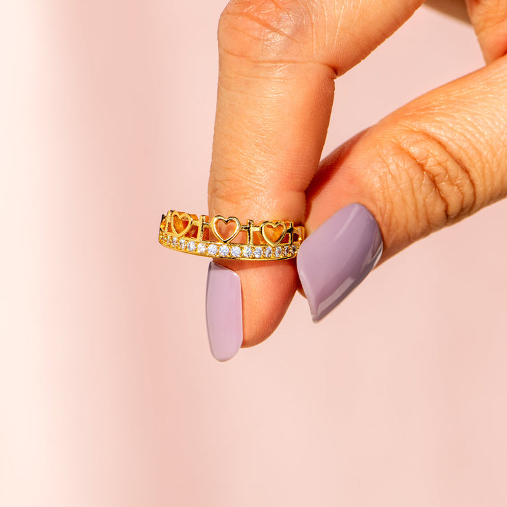 eternity cross band ring