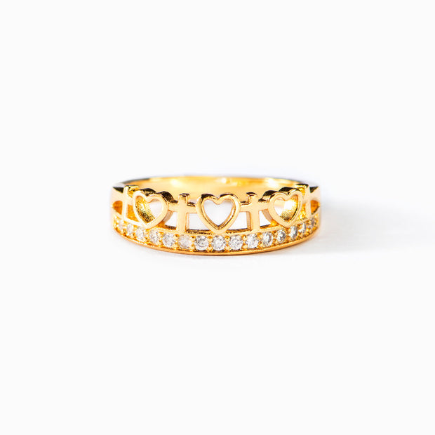 eternity cross band ring