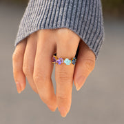 I Found Your Paw 1-5 Birthstones Ring