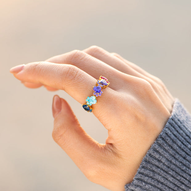 I Found Your Paw 1-5 Birthstones Ring