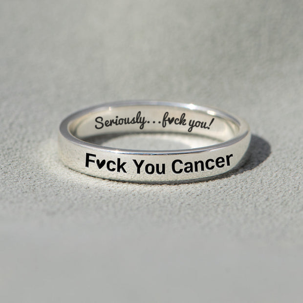 F♥︎ck You Cancer Mantra Ring
