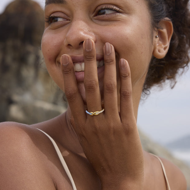 Best Bi♥︎ches Forever Matching Half Enamel Infinity Rings