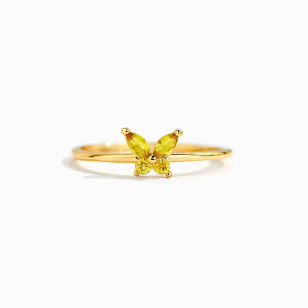 Sisters Are Like Butterflies Matching Birthstone Butterfly Ring