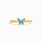 Sisters Are Like Butterflies Matching Birthstone Butterfly Ring