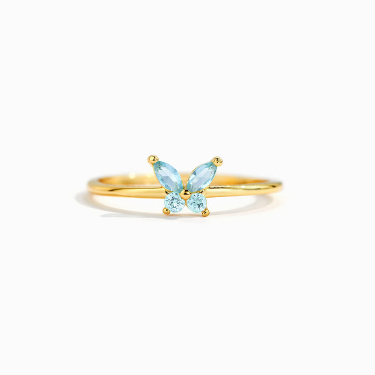Mother & Daughter Matching Birthstone Butterfly Ring