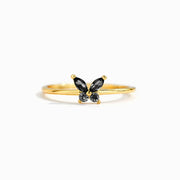 Don’t Let The Hard Days Win Black Butterfly Ring