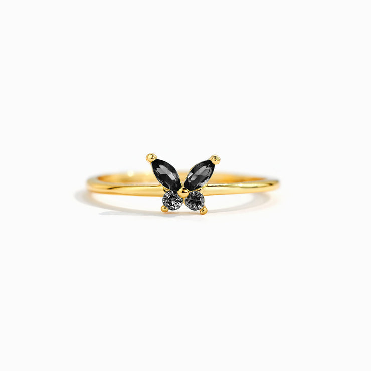 Don’t Let The Hard Days Win Black Butterfly Ring