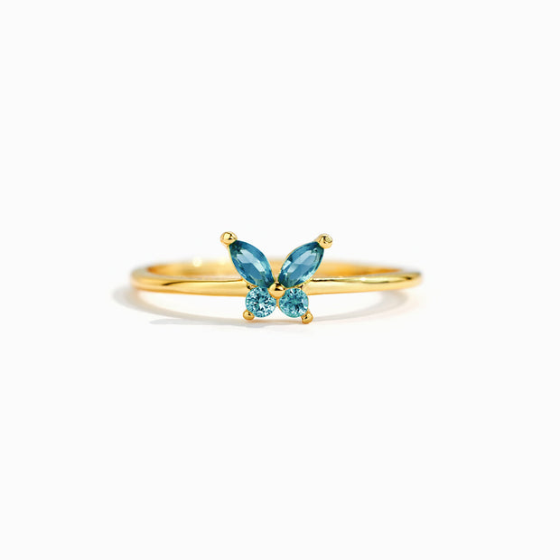 Sisters Are Like Butterflies Matching Birthstone Butterfly Ring