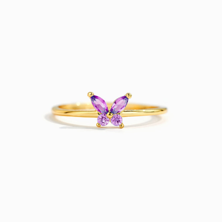 Sisters Are Like Butterflies Matching Birthstone Butterfly Ring