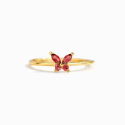 Sisters Are Like Butterflies Matching Birthstone Butterfly Ring