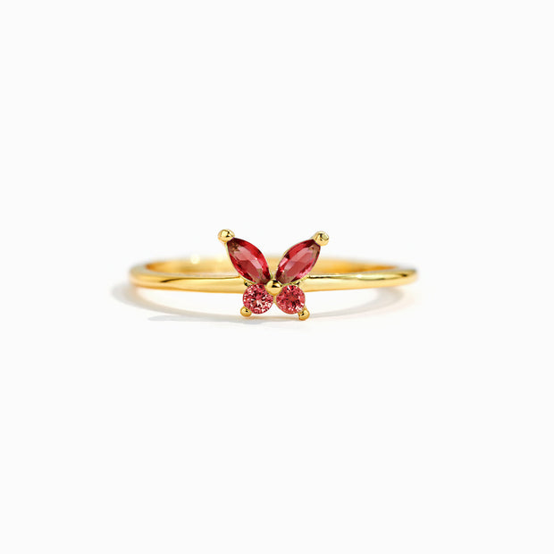 Sisters Are Like Butterflies Matching Birthstone Butterfly Ring
