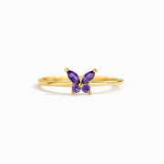 Sisters Are Like Butterflies Matching Birthstone Butterfly Ring
