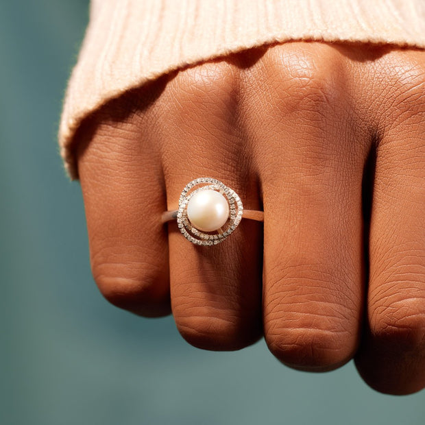 Pearl Of June Birthstone Ring