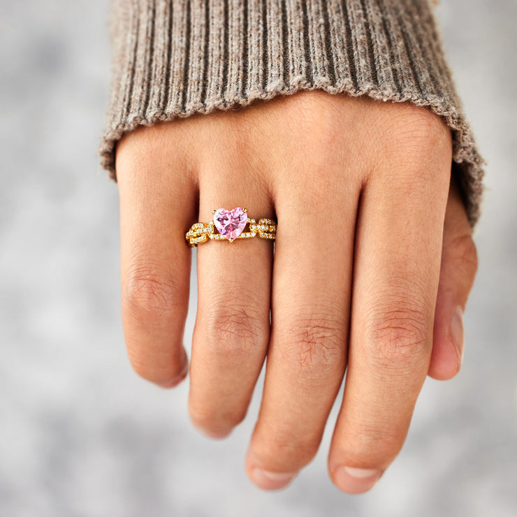 Heart And Link Ring