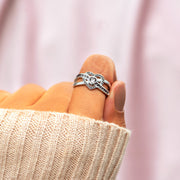 I'm Still Enough Infinity Heart Within Heart Black Ring