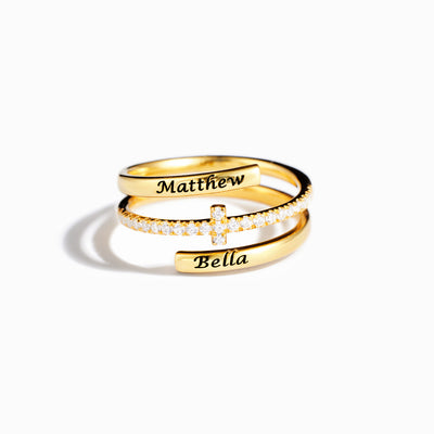 Double Names Cross Ring