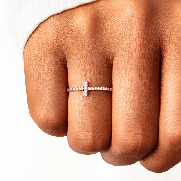 Christianity Cross Ring - Pray Through It 