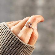 Faith Cursive Letter Ring
