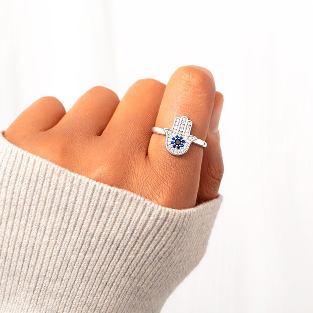 Hamsa Ring-May Every Evil Eye In Your Life Go Blind 