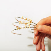 Love Hope Faith Bracelet Set